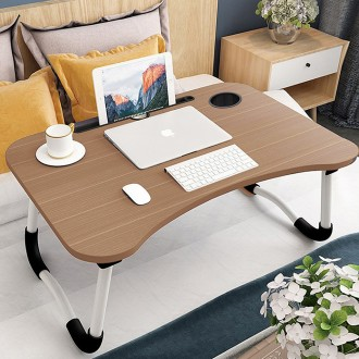 접이식 베드 테이블/트레이/좌식/컵홀더/침대책상