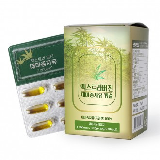 신비인터내셔널 유기농원료사용 대마종자유 30캡슐 /1박스