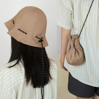 여성모자 여름모자 일상모자 버킷햇 모자 접이식가방 크로스가방