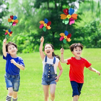 2단 플라워 바람개비 DIY 화단 행사 축제 캠핑 유치원