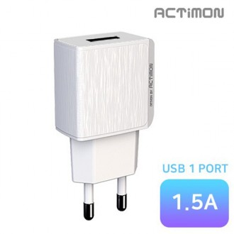 [후니케이스] 엑티몬 1.5A 가정용충전기 MON-TC5-151 USB 1구 케이블미포함