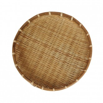 대나무채반 각사이즈별 (25-34cm)식품용 소쿠리 그릇 쟁반 건조식품 명절용 튀김말림그릇