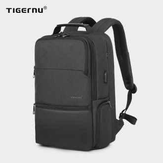 TIGERNU 남성 비즈니스 전용가방 신축가능 대용량 백팩 출장 여행 추천가방 USB충전