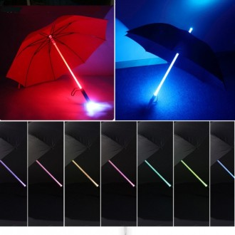 빛나는 우산 LED 광선 검 우산 학생 조명 패션우산 손전등 무대 공연 우산 (AAA 건전지포함)