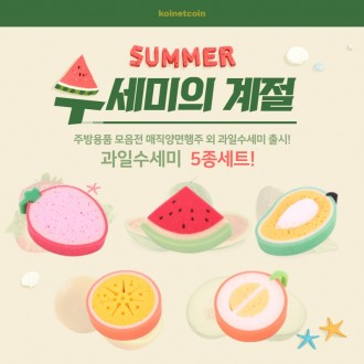 깜찍상큼 과일수세미 5종(딸기/수박/아보카도/오렌지/멜론)