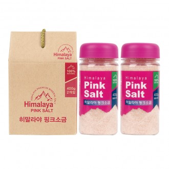 (광고이벤트) 히말라야 핑크소금 선물세트 400g x 2개입 (고운소금)