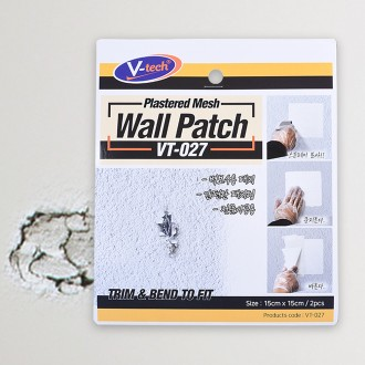 브이텍 월패치 VT-027 벽보수 뚫린벽 문수리 석고보드 간편시공 패치형
