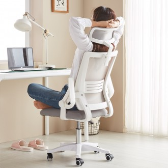 파스텔 사무용 학생 공부 컴퓨터 책상의자 사무실 메쉬 헤드형 의자