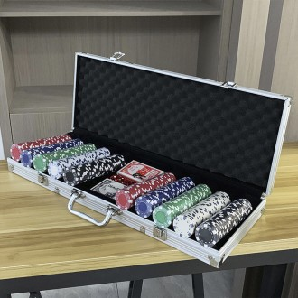 카지노칩 세트 국제규격 숫자칩 세븐 카드 포커칩 게임칩 100 300 500pcs