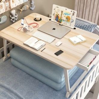 접이식 폴딩 다용도 1인용 거실 침대 서랍식 좌식 베드 테이블 트레이 소형 미니 책상(70X48cm)