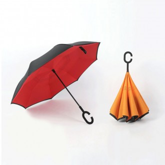 거꾸로우산 역방향 장우산 반전우산 역우산 반대로접히는 C형손잡이 고급발수코팅