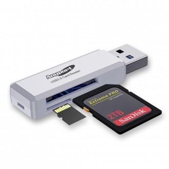 [애니포트]USB 3.0 카드리더기 TF리더기 SD카드리더기 U30W