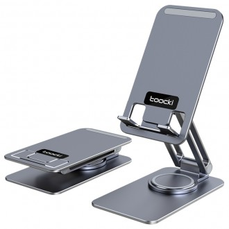TOOCKI 알루미늄 합금으로 360도 회전 휴대폰 탁상거치대 접이식탁상거치대