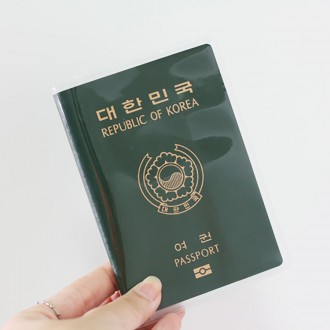 투명 여권 케이스 신여권 비닐 커버 여행 투명 KK352