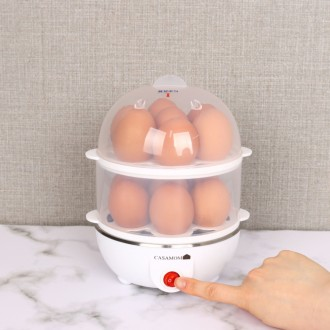 가정용 손쉬운 계란삶는기계 에그스티머 멀티 스티머 2단 찜기 선물용으로 추천