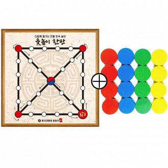 풍선대통령 윷놀이 말판 (90×90cm) PVC재질 전통 놀이 게임