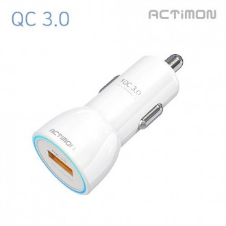 엑티몬 차량용충전기 QC 3.0 / 18W 고속 충전기 USB1구