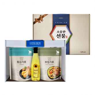 행복한선물3종(해바라기유+부침가루+튀김가루) 식용유세트