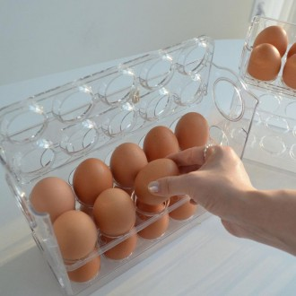 냉장고용기 냉장고수납 계란보관함 달걀케이스 3단 계란트레이 보관함 계란정리함