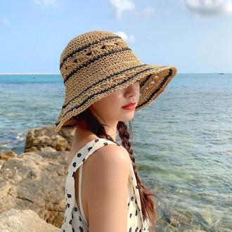 라탄 벙거지 모자 챙 넓은 햇빛 휴양지 동남아 벙거지 캠핑 산책 해변 바닷가 제주도 해외 여름 자외선 차