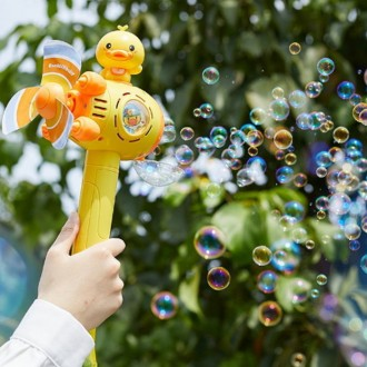 오리무중버블건 자동 비눗방울 / 바람개비 회전 대량 발사 야외 캠핑 휴게소 장난감 시선집중 행사