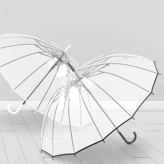 [CU] 초특가 명품 투명 우산 8살대 16살대 튼튼한 자동 장우산 비닐 대형 우산 판촉물 인쇄가능