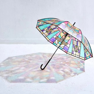 스테인드글라스 패턴 우산/이색우산/반투명우산/손잡이우산/인스타감성/자동우산