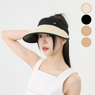 여성 밀짚모자 UV 자외선 차단 모자 썬캡