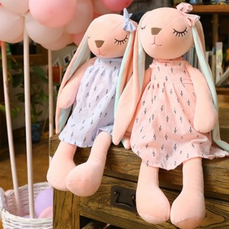 토끼인형 귀여운 만화 긴 귀 잠자는 메이트 봉제 장난감