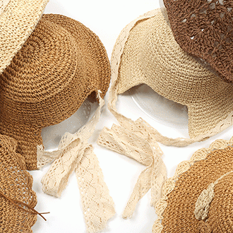 우드비치 밀짚 모자 챙넓은모자 여름모자 휴가 캠핑 해돋이 여성벙거지 버킷햇 썬가드 햇빛차단 산책모자