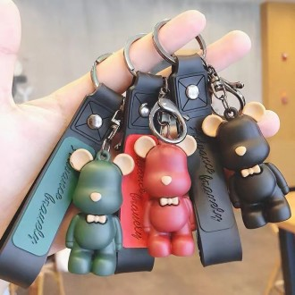 크리에이티브 북유럽 폭력곰 보타이 곰 키홀더 자동차 열쇠고리 가방걸이