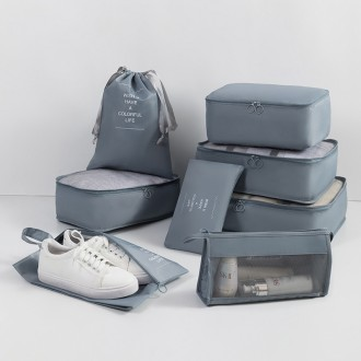 여행용 파우치 8종 세트 캐리어 정리 여행용품 신발 방수 트래블백