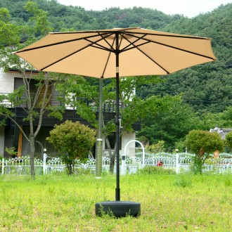 반자동 파라솔 2.7M 휴대용 비치 정원 테라스 낚시 캠핑 각도조절 물통미포함