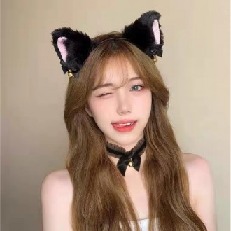 [이거찜] 할로윈 귀염 섹시 고양이 방울 머리띠 초커 목걸이세트