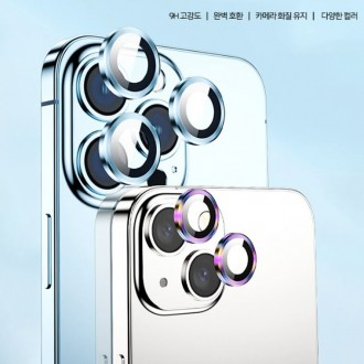 아이폰15 닥터핏 메탈링 카메라 렌즈 강화유리 글라스 필름(개별렌즈형)