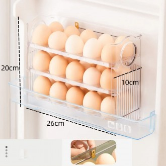 [ABC0117] 계란트레이 3단 30구 오토폴딩 냉장고 달걀 보관함 정리함 계란용기 자동에그트레이