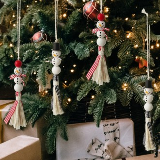 크리스마스 트리 눈사람 오너먼트 트리꾸미기 트리장식 원목장식 눈사람원목