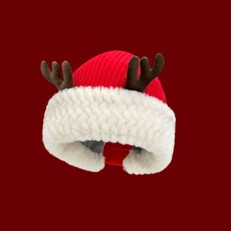 남녀공용 겨울 크리스마스 사슴뿔 루돌프 모자