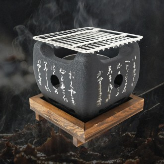 일본식 미니화로 세트 가정용 개인 불판 정사각 소형