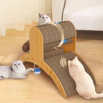 고양이 아치 스크래처 장난감 보드 공놀이 캣모나이트 침대