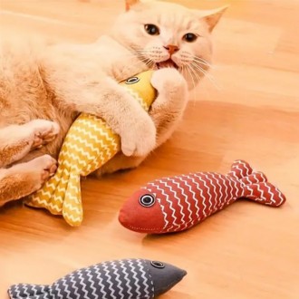고양이 캣닢 물고기 인형 생선 모양 먹이 간식 쿠션 장난감