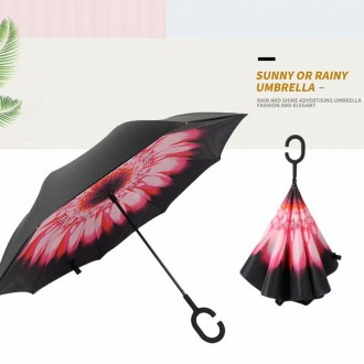 C형 손잡이 거꾸로 장우산 반전우산 고급 암막 우양산 양우산