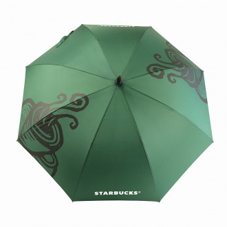 내구성 좋은 튼튼한 스타벅스 우산 그린 블랙 장우산 골프 우산 AS-1809