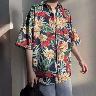 하와이안셔츠 꽃무늬셔츠 여름반팔 동남아남방 꽃남방