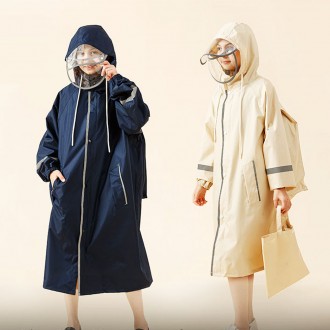 프리미엄 여성용 레인코트 EVA 코트형 우비 휴대용우의 여름철 장마철 비옷 우의 판초우의