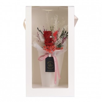 [프리저브드] 3년간 시들지 않는 장미 꽃다발 꽃바구니 기념일 이벤트 100일 1주년 프로포즈 생일 선물 bb