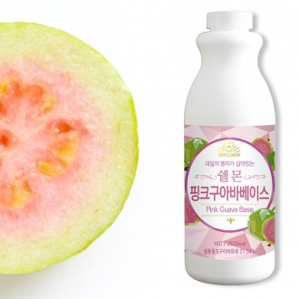 쉘몬 과일 농축액 베이스 핑크구아바 1kg/시럽/원액/에이드