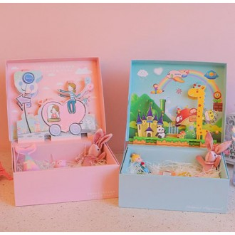 jx-10012귀여운 만화 입체 박스 생일 선물 포장 상자