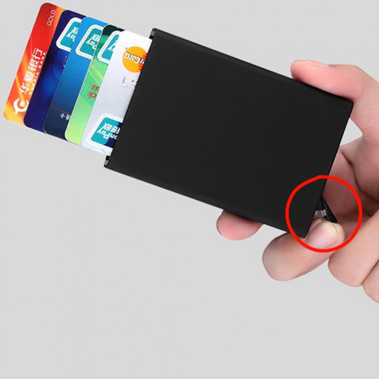 고급 메탈 하드 케이스 신용카드 명함 수납 지갑