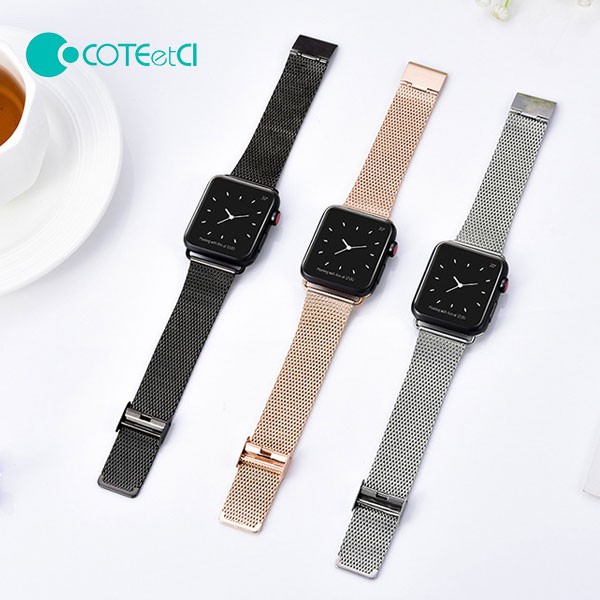 COTEetCl 애플워치 전용 메탈 버클 스트랩 밴드 시계줄 Apple Watch 8 울트라 7 SE 6 5 4세대